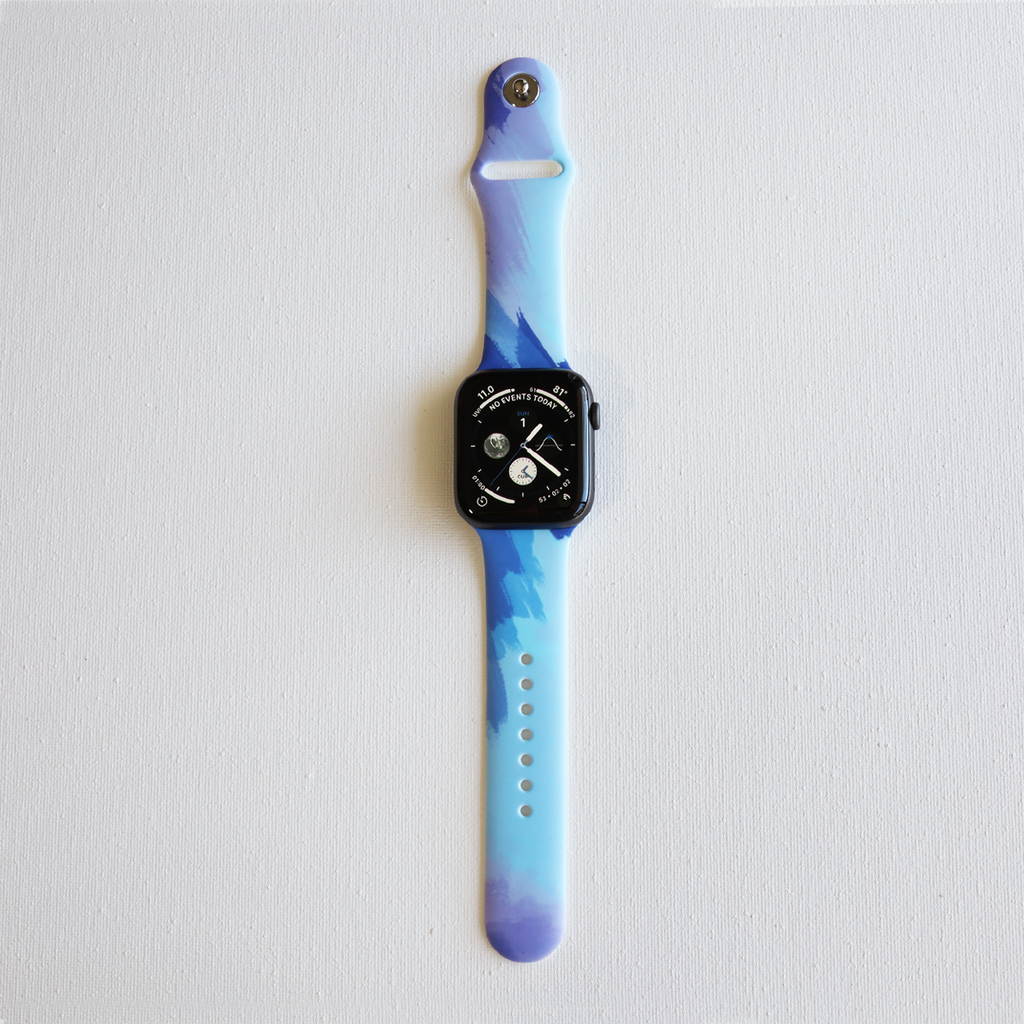 Modern Artsy Color Apple Watch Silicon Band - Memebands