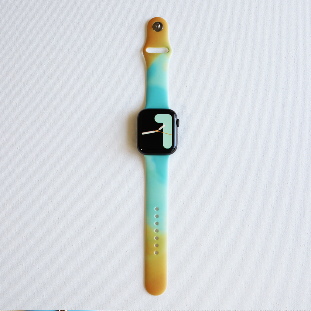 Modern Artsy Color Apple Watch Silicon Band - Memebands