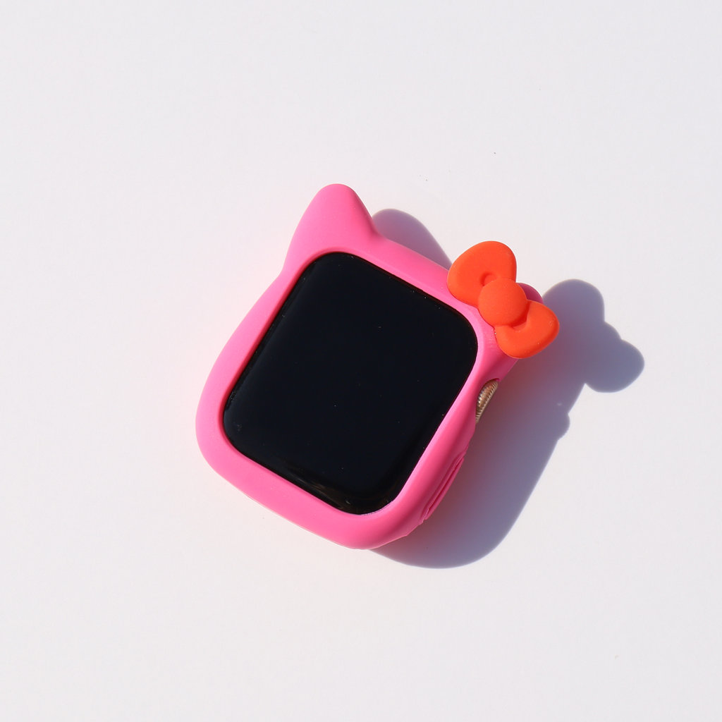 Kitty Silicone Watch Case - Hot Pink - Memebands