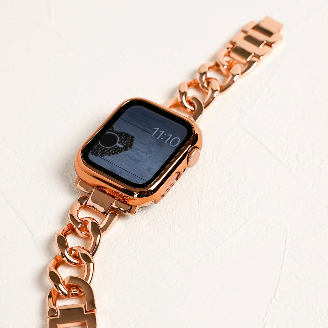 Double Chain Link Stainless Steel Metal Chanel Style Apple Watch