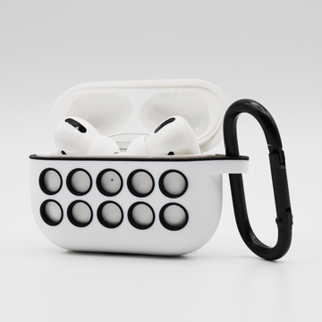 White Black Sport AirPods Pro Case with Ring - Memebands